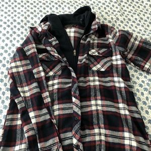 Hooded flannel/sweater
